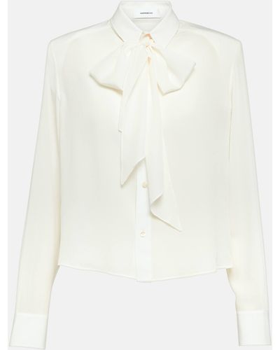 Wardrobe NYC Silk Blouse - White