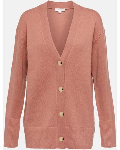 Vince Wool And Cashmere Cardigan - Pink