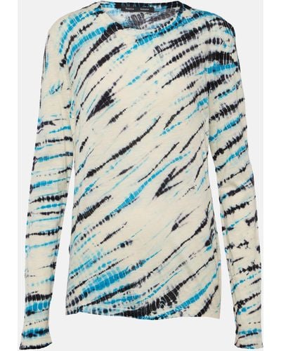 Proenza Schouler Mia Tie-dye Cotton Jersey T-shirt - Blue