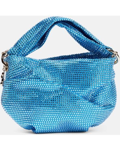 Jimmy Choo Bonny Crystal-embellished Tote Bag - Blue