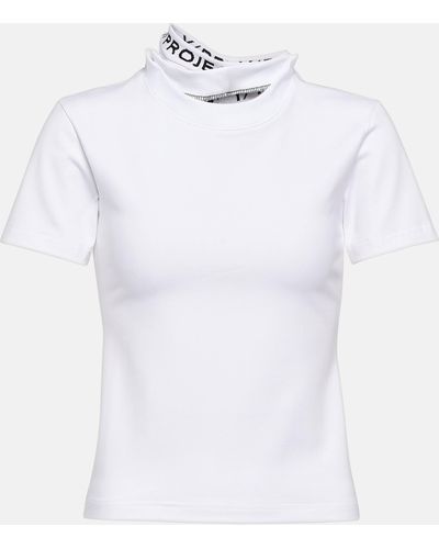 Y. Project Logo Cotton-blend Jersey T-shirt - White