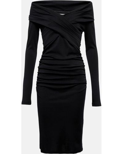 Diane von Furstenberg Minx Wool-blend Midi Dress - Black