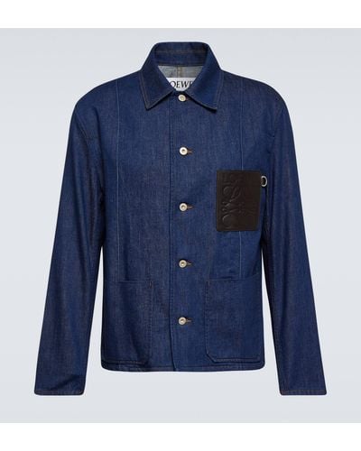Loewe Anagram Denim Jacket - Blue
