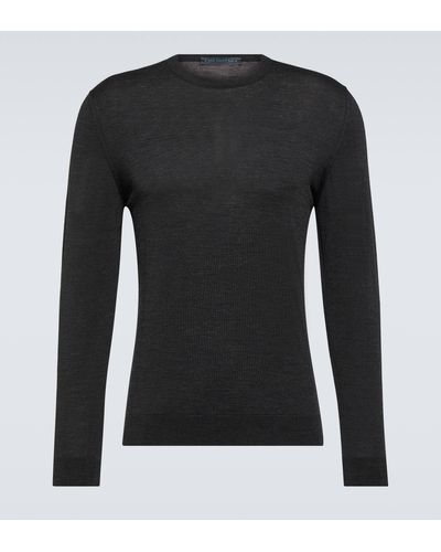 Kiton Wool Crewneck Sweater - Black