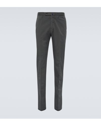 Incotex Cotton-blend Straight Pants - Grey
