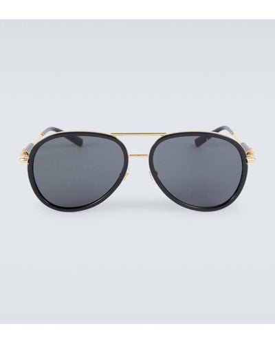 Versace Medusa Roller Aviator Sunglasses - Brown