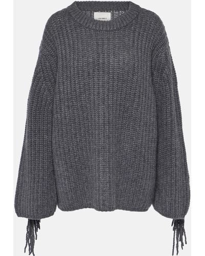 Lisa Yang Hilma Fringed Cashmere Sweater - Grey