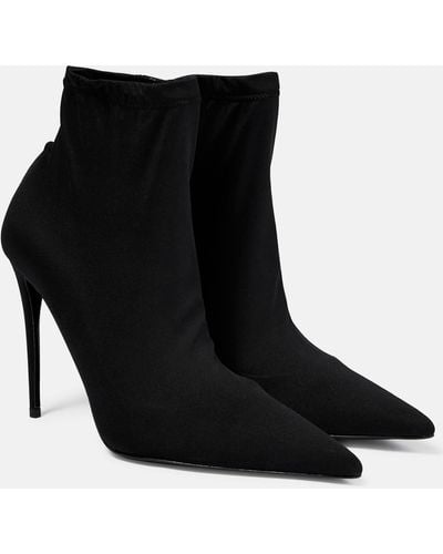 Dolce & Gabbana X Kim Jersey Ankle Boots - Black