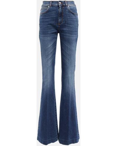 Alexander McQueen High-rise Flared Jeans - Blue