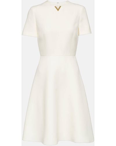 Valentino Wool And Silk Minidress - White