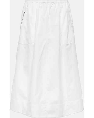 Vince Cotton Cargo Midi Skirt - White