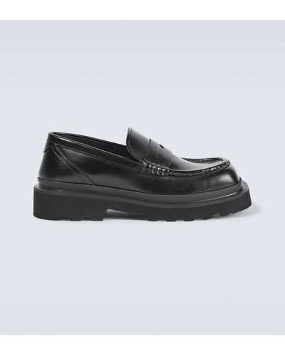 Dolce & Gabbana City Trek Leather Penny Loafers - Black