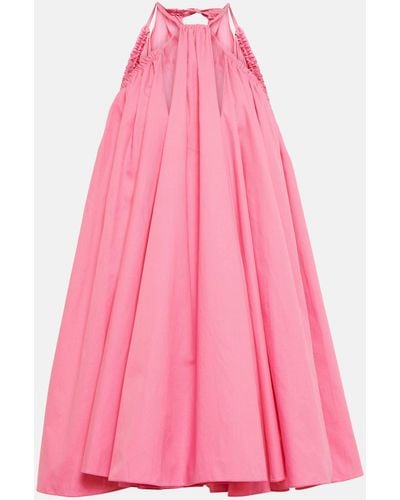 Oscar de la Renta Halterneck Cotton Minidress - Pink