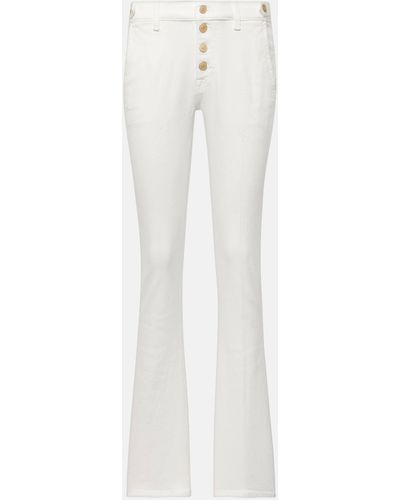 7 For All Mankind Mid-rise Bootcut Jeans - White