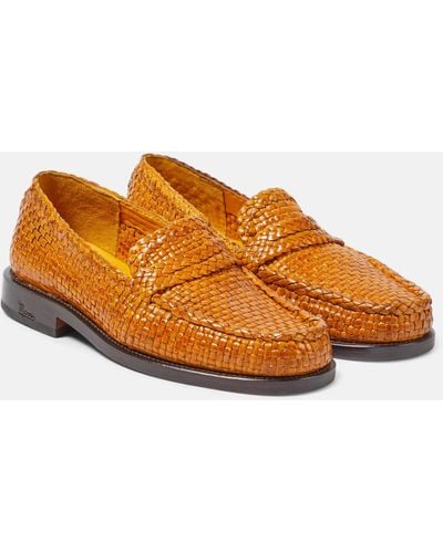 Marni Leather Loafers - Orange