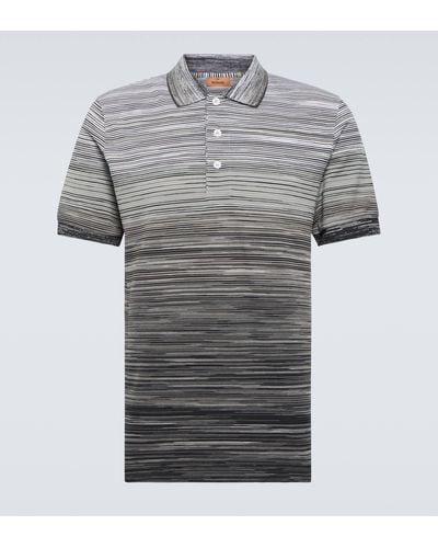Missoni Space-dyed Cotton Pique Polo Shirt - Grey