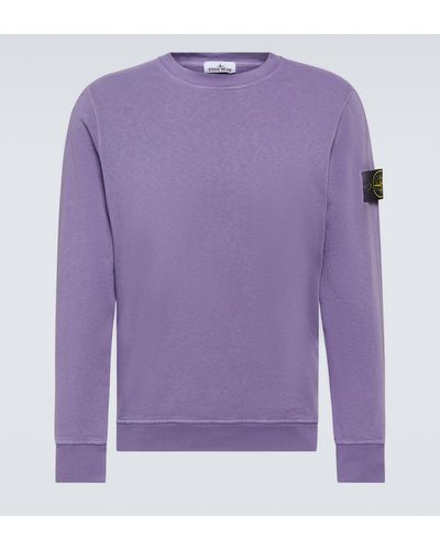 Stone Island Compass Cotton Jersey Sweatshirt - Purple