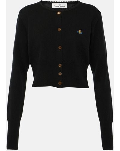 Vivienne Westwood Orb Wool And Cashmere Cardigan - Black