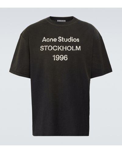 Acne Studios T-Shirt aus einem Baumwollgemisch - Schwarz