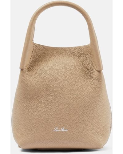 Loro Piana Bale Micro Leather Tote Bag - Natural