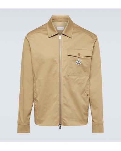 Moncler Cotton-blend Blouson Jacket - Natural