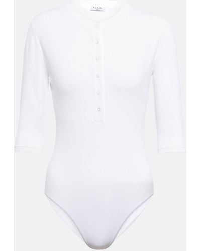 Alaïa Knit Bodysuit - White