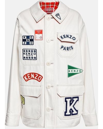 KENZO Embroidered Cotton Jacket - White