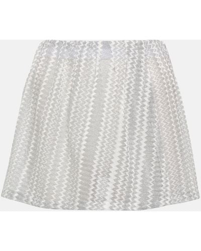 Missoni Zig-zag Knit Miniskirt - White