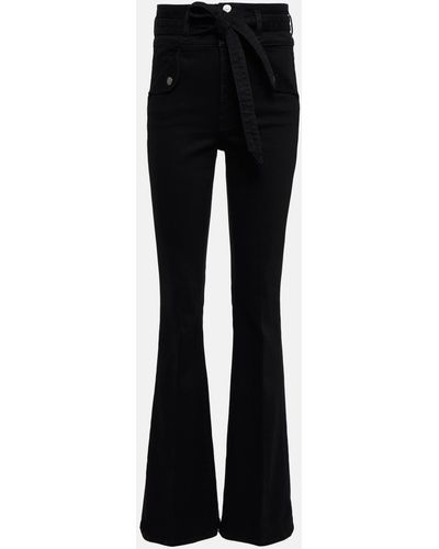 Veronica Beard Giselle High-rise Flared Jeans - Black