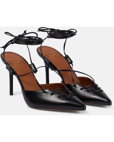 Malone Souliers Marianna Leather Slingback Pumps - Black