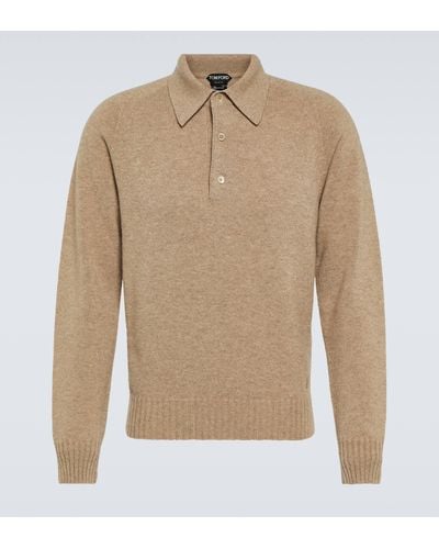Tom Ford Cashmere Polo Sweater - Natural