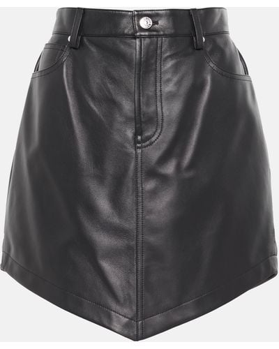 Alexandre Vauthier Leather Miniskirt - Grey