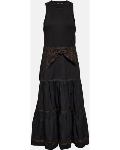 Veronica Beard Austyn Cotton-blend Maxi Dress - Black