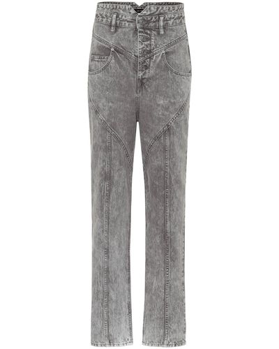 Isabel Marant Anastasia High-rise Straight Jeans - Grey