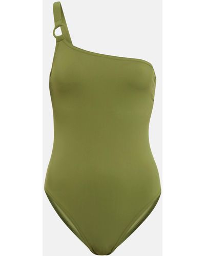 Karla Colletto Morgan One-shoulder Swimsuit - Green