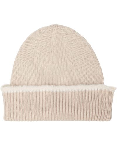 Barrie Ribbed-knit Cashmere Beanie - Natural