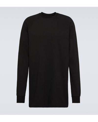 Rick Owens Baseball Cotton Jersey Sweatshirt - Black