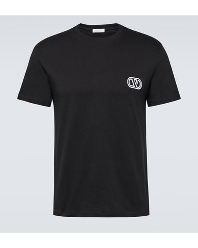 Valentino Vlogo Cotton Jersey T-shirt - Black