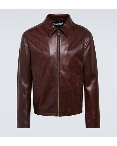 Acne Studios Leather Jacket - Brown
