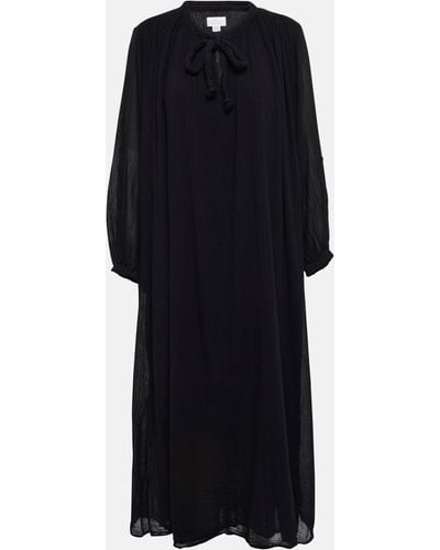 Velvet Frankie Cotton Gauze Maxi Dress - Black