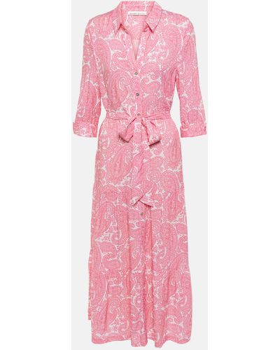 Heidi Klein Ischia Paisley Shirt Dress - Pink