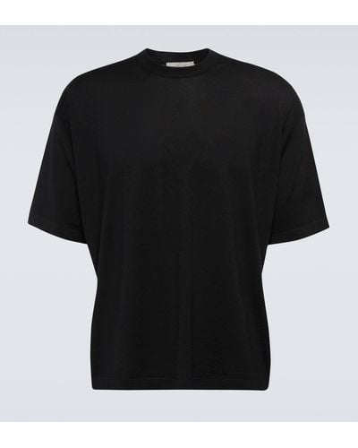 The Row Dlomu Wool T-shirt - Black