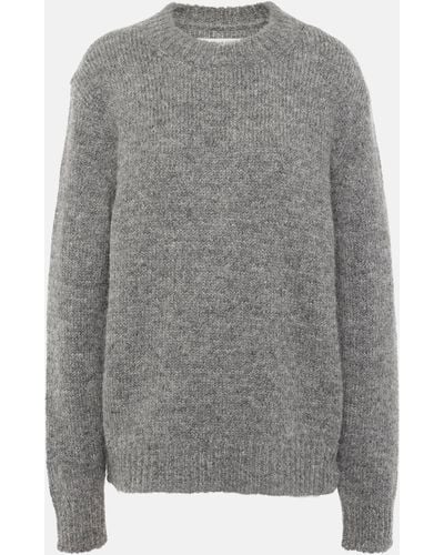 Jil Sander Oversized Alpaca And Wool-blend Sweater - Grey