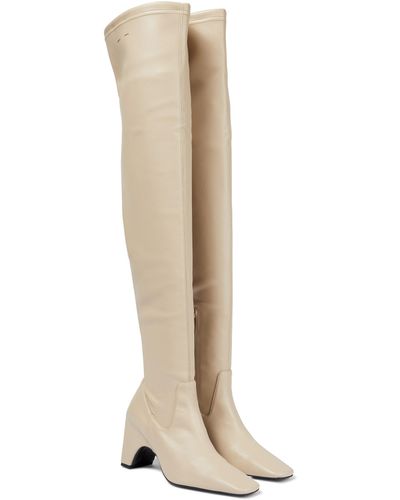 Coperni Faux-leather Over-the-knee Boots - Natural