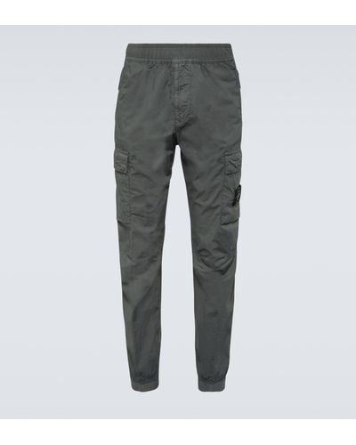 Stone Island Cotton-blend Cargo Pants - Grey