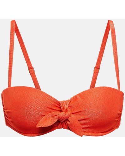 Heidi Klein Morocco Bandeau Bikini Top - Red