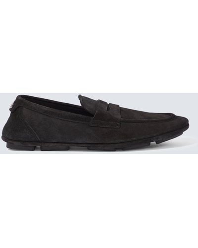 Dolce & Gabbana Suede Loafers - Black