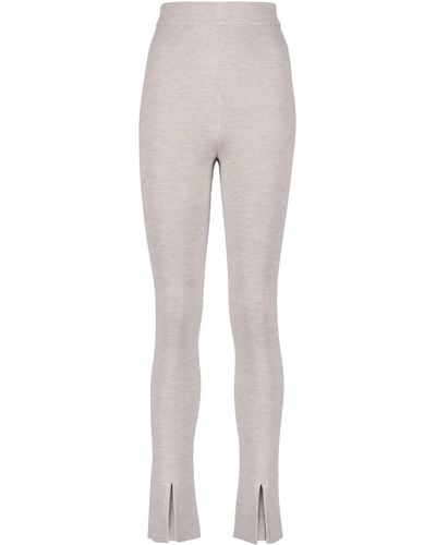 Magda Butrym Wool, Silk And Cashmere Knit Pants - Grey