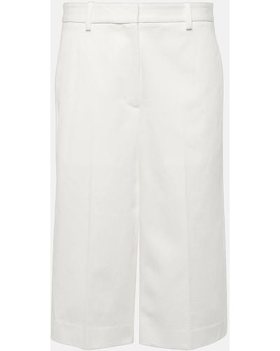 Nili Lotan Erza Cotton Bermuda Shorts - White