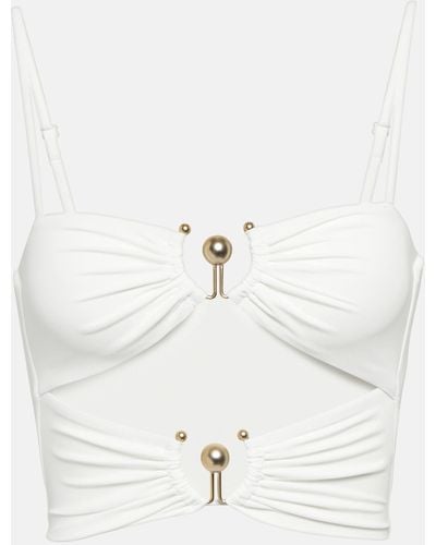 Christopher Esber Orbit Cutout Bikini Top - White